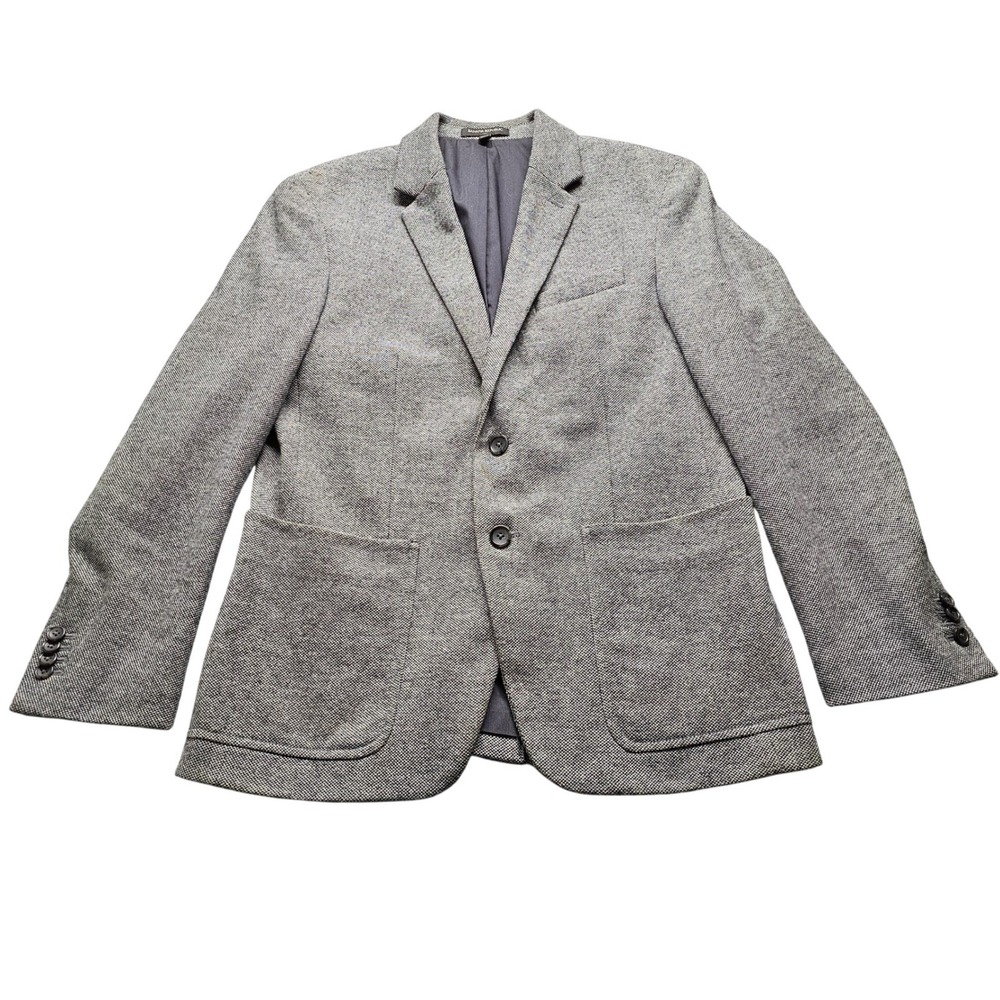 Banana Republic Blazer Mens 40S Grey Slim Fit Textured Two Button Sport Coat